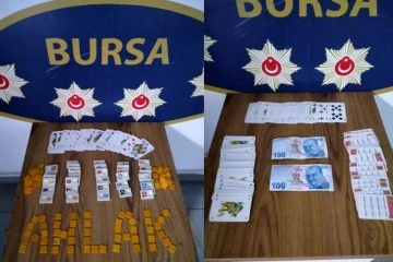 Bursa'da kumarbazlara suçüstü baskın : 10 kişiye işlem yapıldı