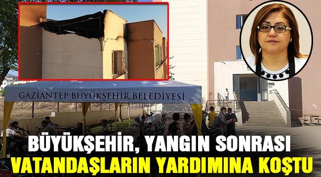 BÜYÜKŞEHİR, YANGIN SONRASI VATANDAŞLARIN YARDIMINA KOŞTU