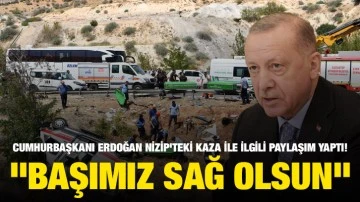 Cumhurbaşkanı Erdoğan Nizip'teki Kaza ile İlgili Paylaşım yaptı! &quot;Başımız sağ olsun&quot;