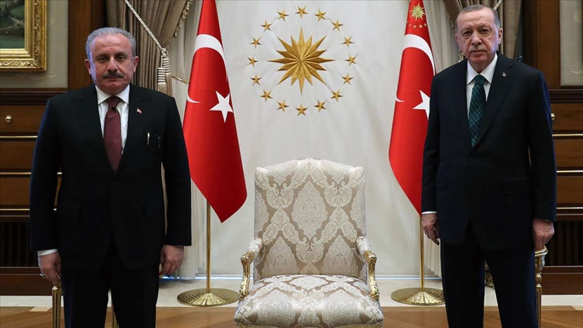 Cumhurbaşkanı Erdoğan, TBMM Başkanı Şentop ile görüştü