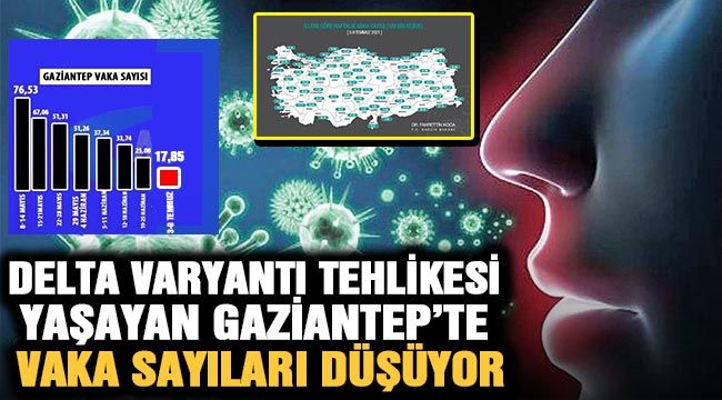 Delta varyantı tehlikesi yaşayan Gaziantep'te Vaka sayıları düşüyor-