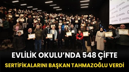 Evlilik Okulu’nda 548 Çifte Sertifikalarını Başkan Tahmazoğlu Verdi