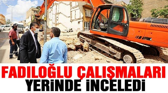 Fadıloğlu çalışmaları yerinde inceledi