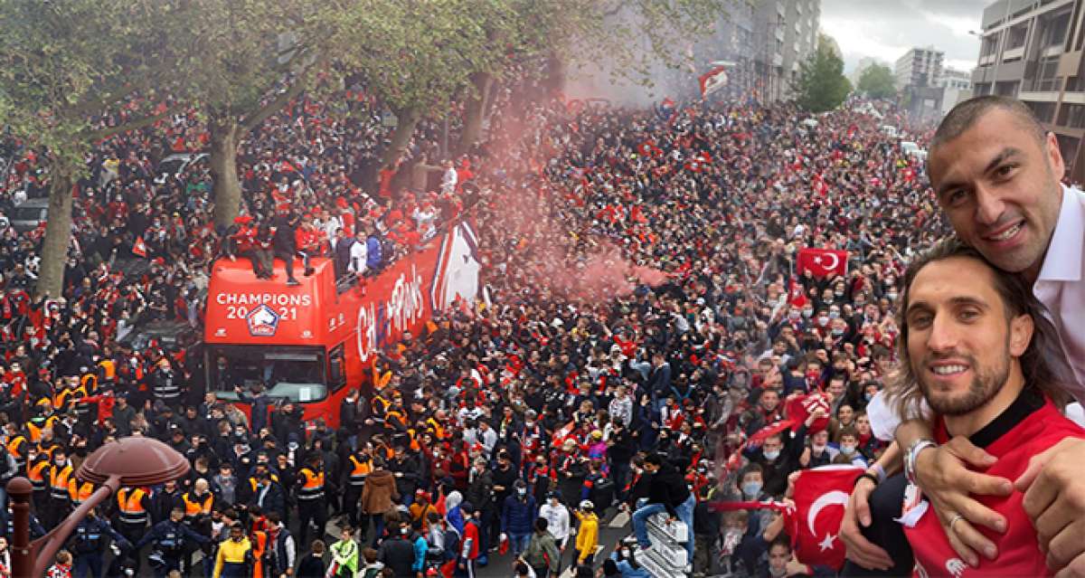 Fransa'da Türk bayraklarıyla şampiyonluk coşkusu