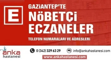 26 Eylül Gaziantep Nöbetçi Eczaneler