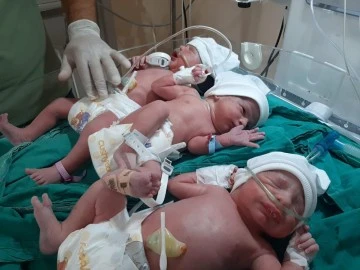  4 ayda ikinci kez üçüz bebek sevinci