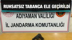 Adıyaman'da ruhsatsız tabanca ele geçirildi