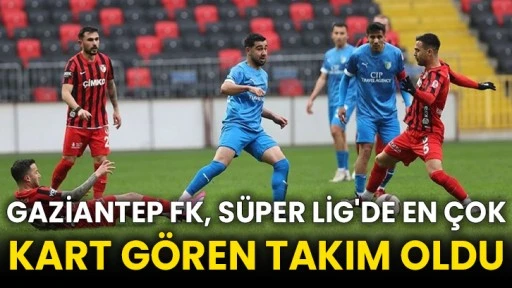 Gaziantep FK, Süper Lig'de en çok kart gören takım oldu