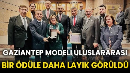 Gaziantep modeli uluslararası bir ödüle daha layık görüldü