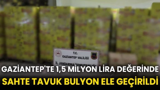 Gaziantep'te 1,5 milyon lira değerinde sahte tavuk bulyon ele geçirildi