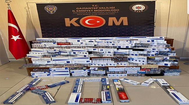 Gaziantep'te 3 bin 170 paket kaçak sigara ele geçirildi