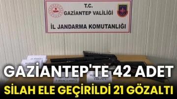 Gaziantep'te 42 adet silah ele geçirildi 21 gözaltı