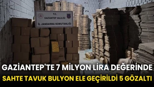 Gaziantep'te 7 milyon lira değerinde sahte tavuk bulyon ele geçirildi 5 gözaltı