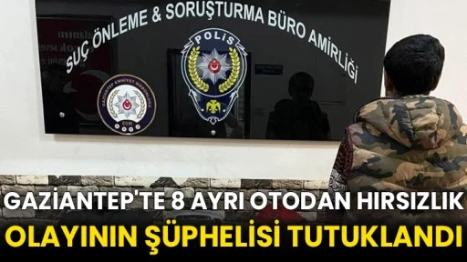 Gaziantep'te 8 ayrı otodan hırsızlık olayının şüphelisi tutuklandı