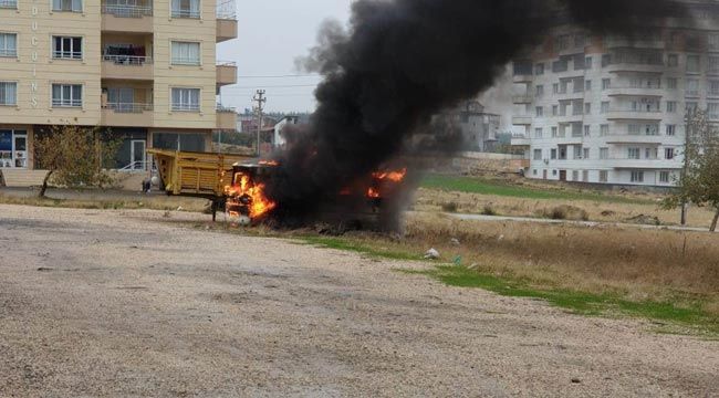 Gaziantep'te araç yangını