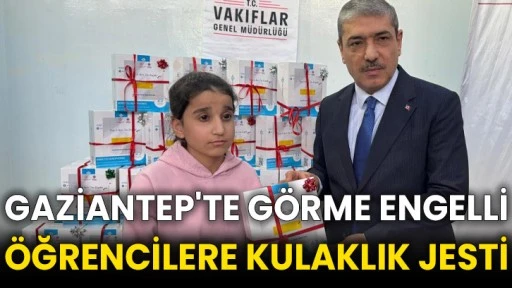 Gaziantep'te görme engelli öğrencilere kulaklık jesti