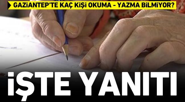 Gaziantep'te kaç kişi okuma - yazma bilmiyor?