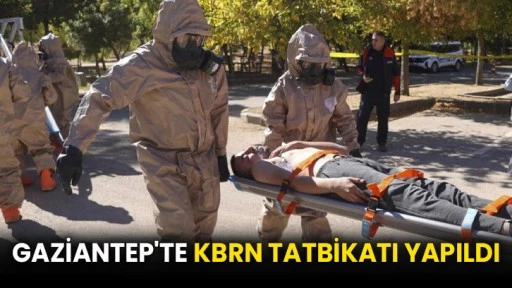 Gaziantep'te KBRN tatbikatı yapıldı