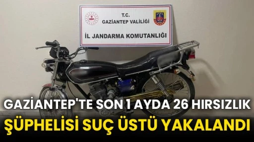 Gaziantep'te son 1 ayda 26 hırsızlık şüphelisi suç üstü yakalandı