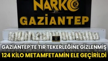 Gaziantep'te tır tekerleğine gizlenmiş 124 kilo metamfetamin ele geçirildi