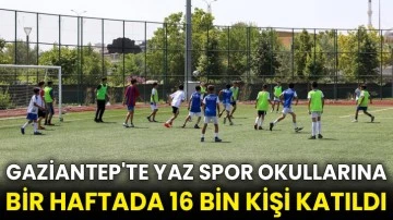 Gaziantep'te yaz spor okullarına bir haftada 16 bin kişi katıldı