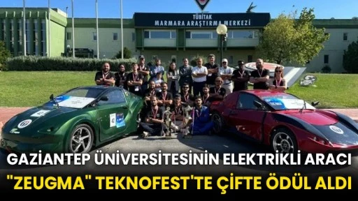 Gaziantep Üniversitesinin elektrikli aracı &quot;Zeugma&quot; TEKNOFEST'te çifte ödül aldı