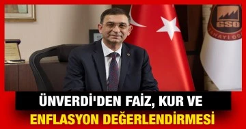 Ünverdi'den Faiz, Kur Ve Enflasyon Değerlendirmesi