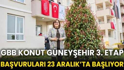 GBB Konut Güneyşehir 3. etap başvuruları 23 Aralık’ta başlıyor