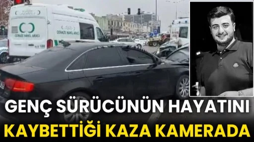 Genç sürücünün hayatını kaybettiği kaza kamerada