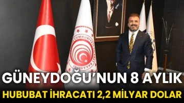 Güneydoğu’nun 8 aylık hububat ihracatı 2,2 milyar dolar