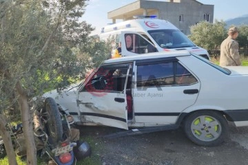 Hatay’da otomobil ile motosiklet çarpıştı: 2 yaralı