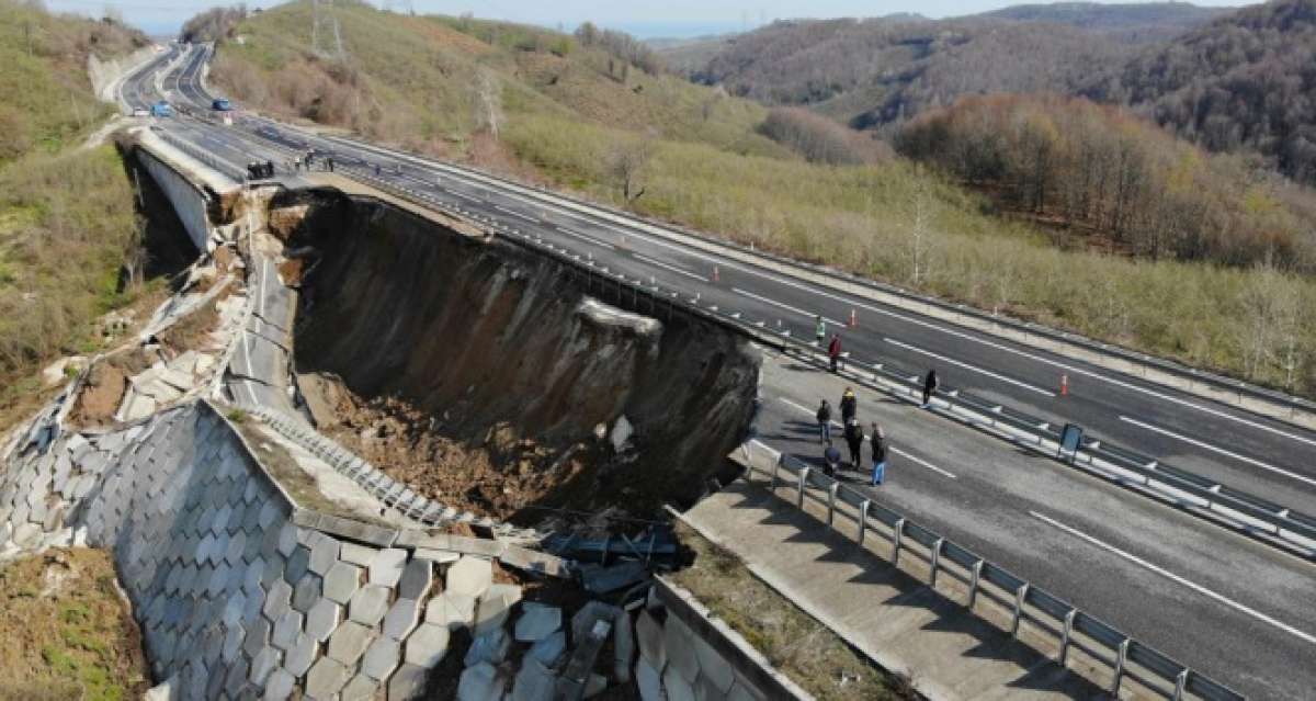 Heyelan bölgesinde servis yolu çalışmaları başladı