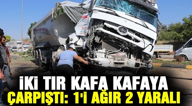 İki tır kafa kafaya çarpıştı: 1'i ağır 2 yaralı 