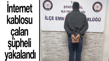 İnternet kablosu çalan şüpheli yakalandı