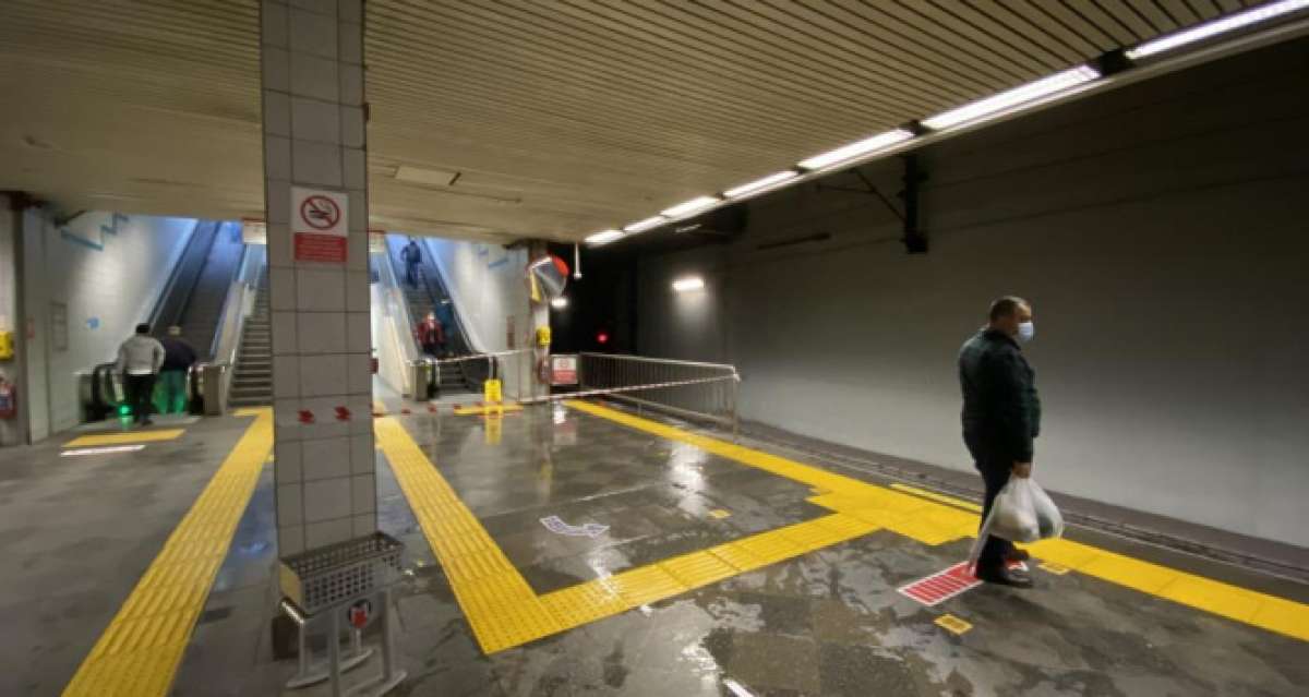 İstanbul Metrosunun tavanı aktı