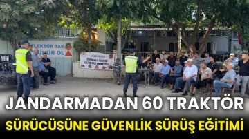 Jandarmadan 60 traktör sürücüsüne güvenlik sürüş eğitimi