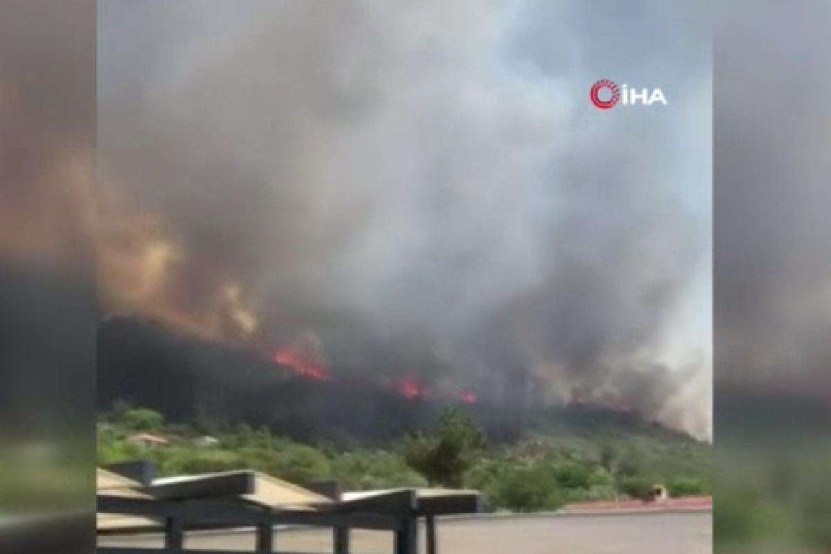 Kaş'ta orman yangını! Havadan ve karadan müdahale ediyor