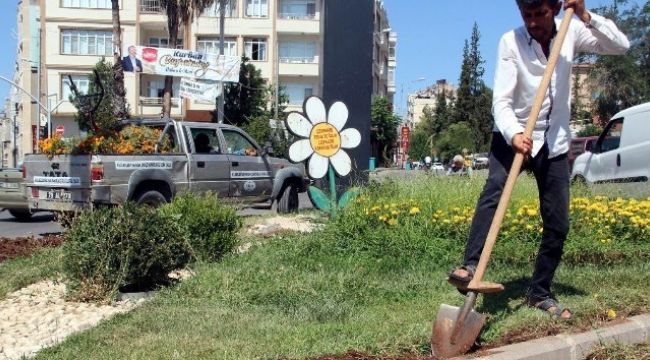 Kilis'te parklara yaz bakımı