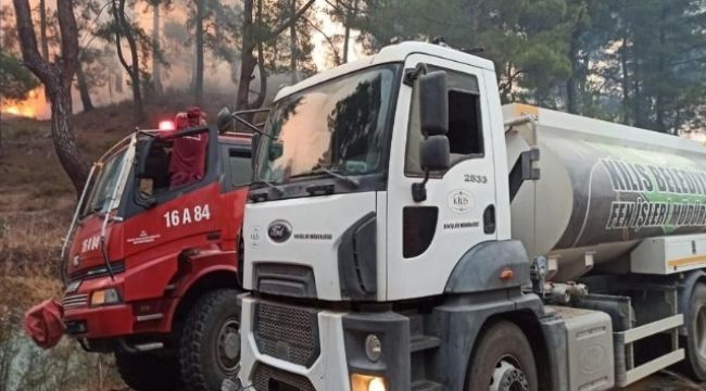 Kilis'ten Antalya'daki yangın söndürme çalışmalarına destek