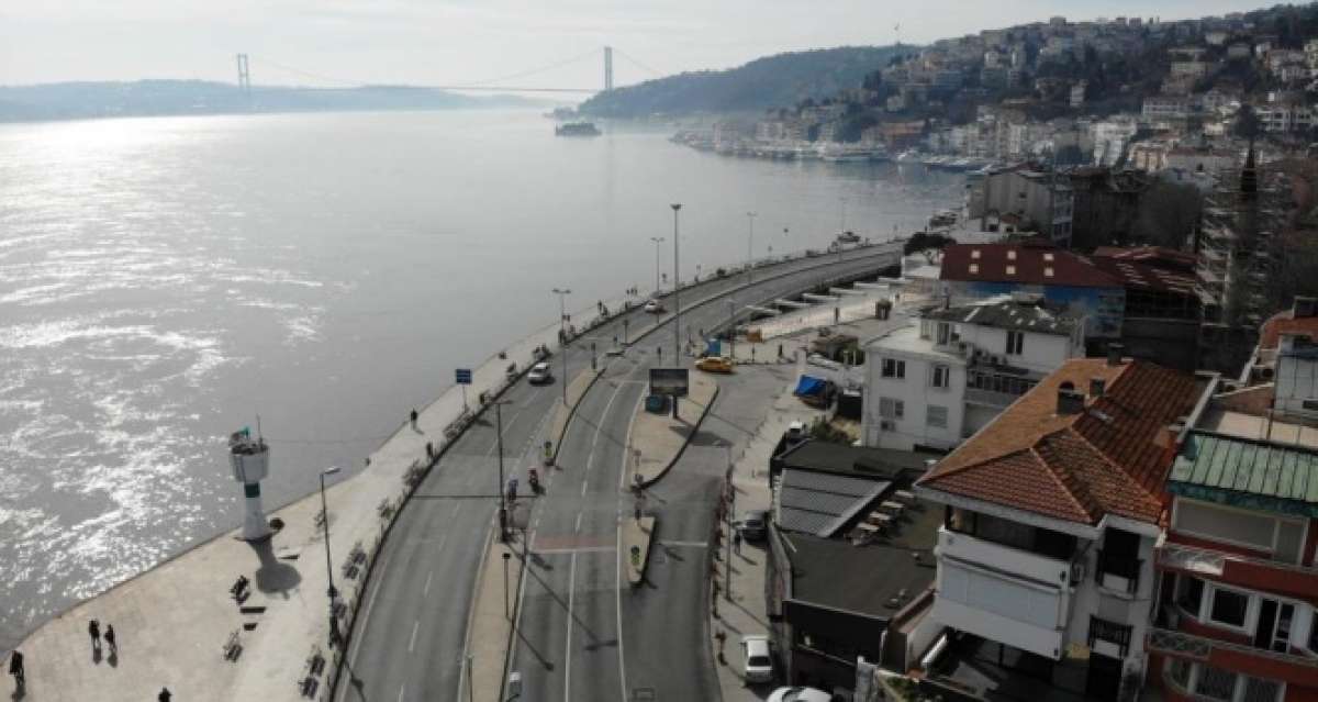 Kısıtlamada Bebek sahili böyle görüntülendi