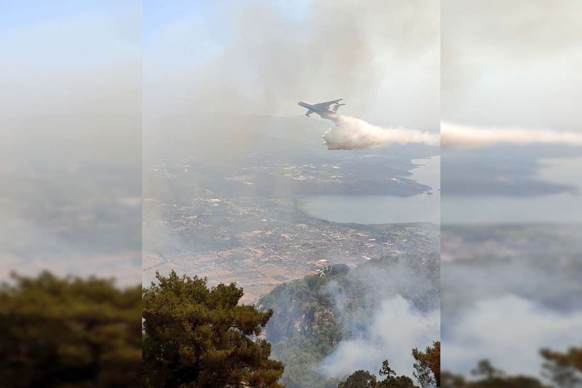 Köyceğiz'de yangın devam ediyor