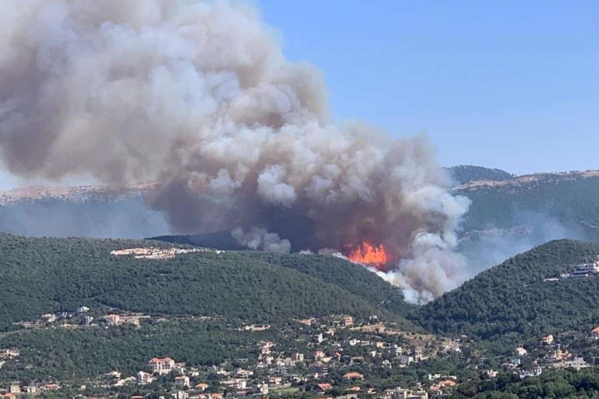 Lübnan'da korkutan orman yangını