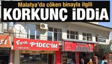 Malatya'da çöken binayla ilgili korkunç iddia: Bugün kolonlarından biri kesildi