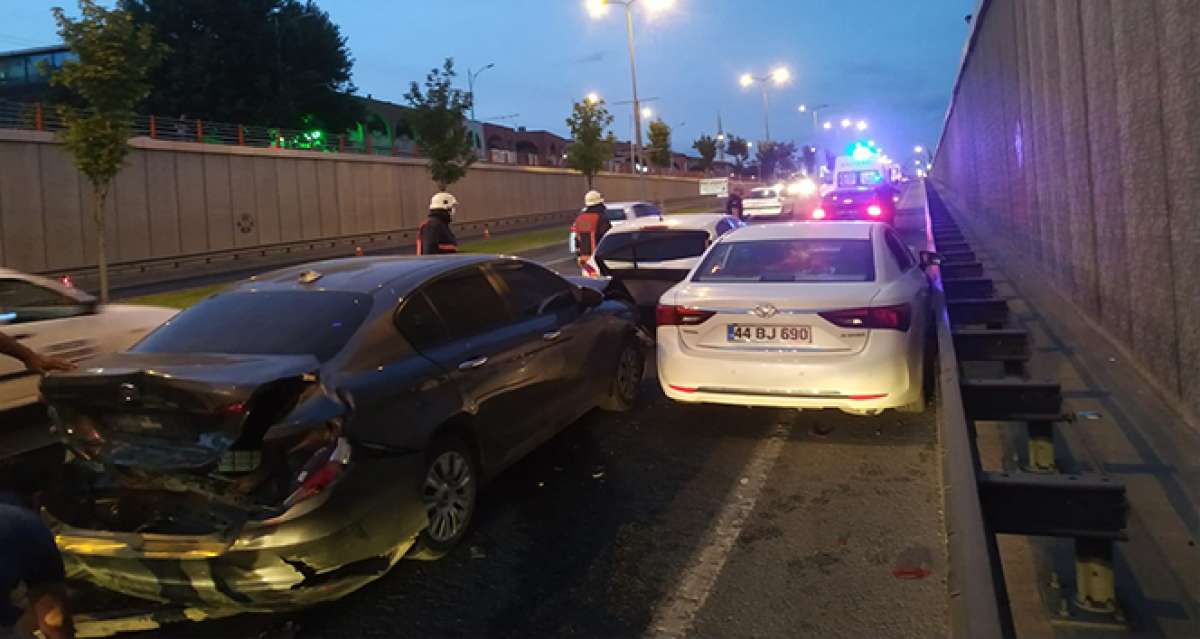 Malatya'da zincirleme kaza: 2 yaralı