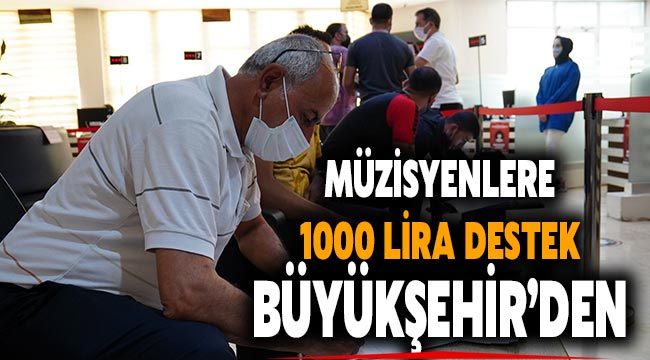 Müzisyenlere 1000 lira destek