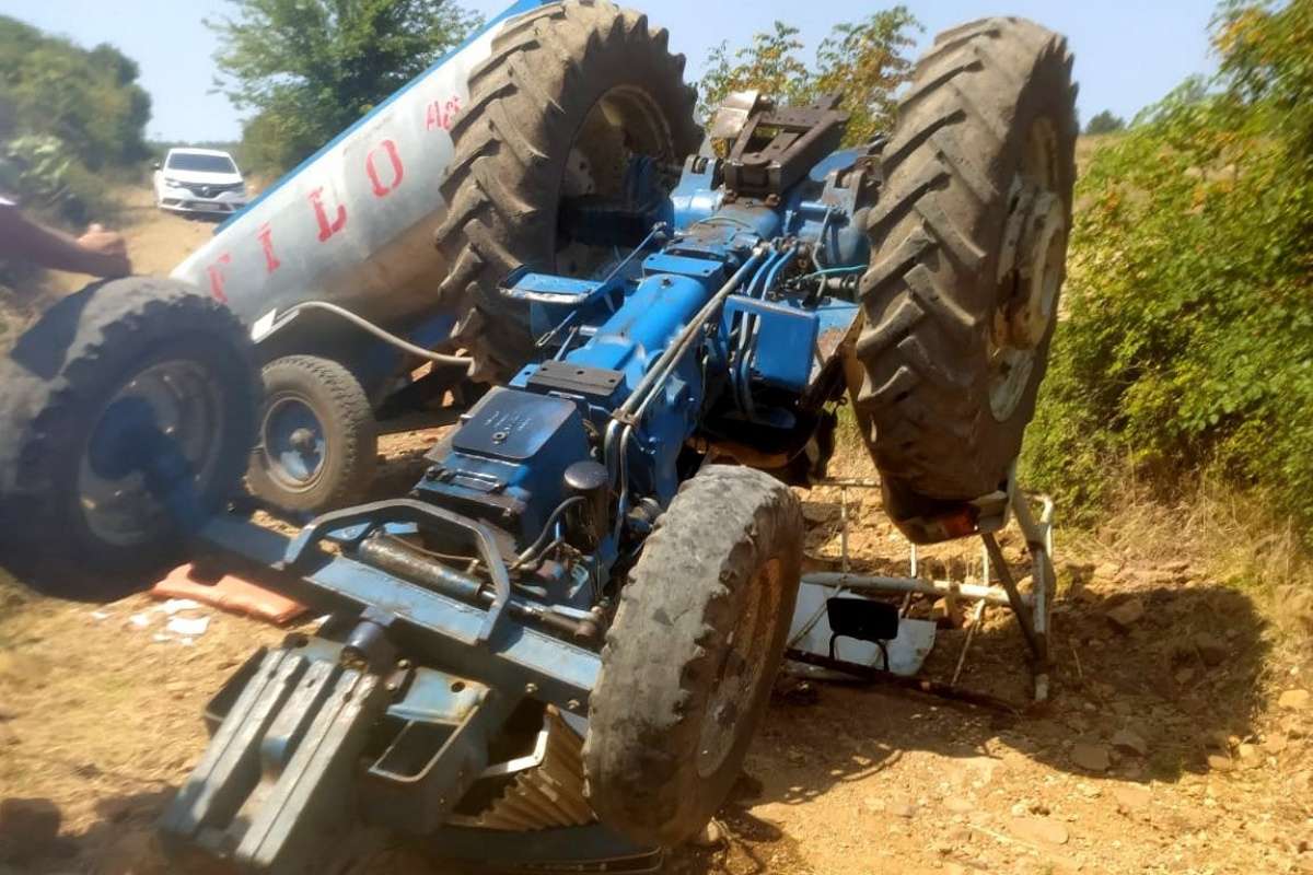 Osmaniye'de traktör devrildi, baba ve oğlu yaralandı