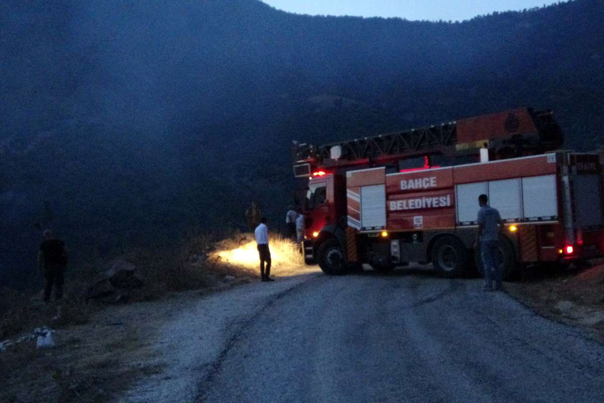 Osmaniye'de yerleşim yeri yakınında başlayan yangın büyümeden söndürüldü