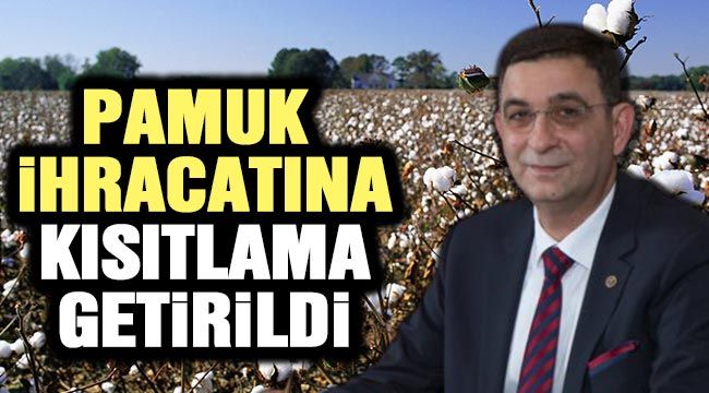 Pamuk ihracatına kısıtlama getirildi…