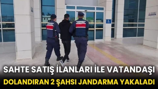 Sahte satış ilanları ile vatandaşı dolandıran 2 şahsı jandarma yakaladı