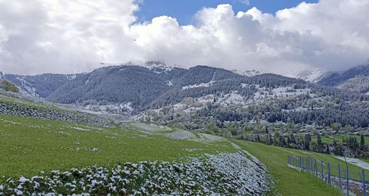 ‘Sakin Şehir' Şavşat güne beyaz örtüyle uyandı